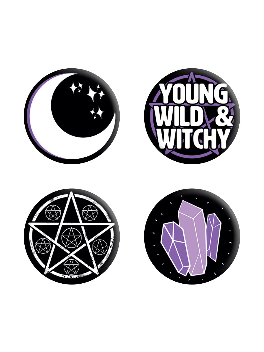 Young, Wild & Witchy Badge Pack