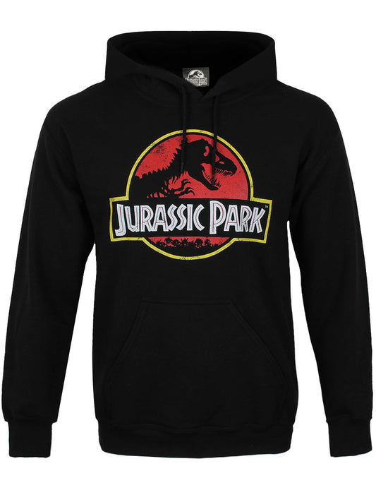 Jurassic Park Classic Logo Men's Black Hoodie