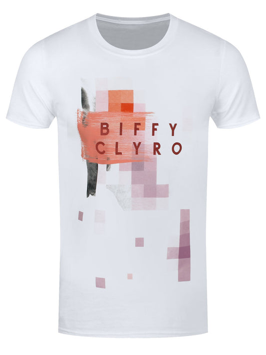 Biffy Clyro Multi Pixel Men's White T-Shirt