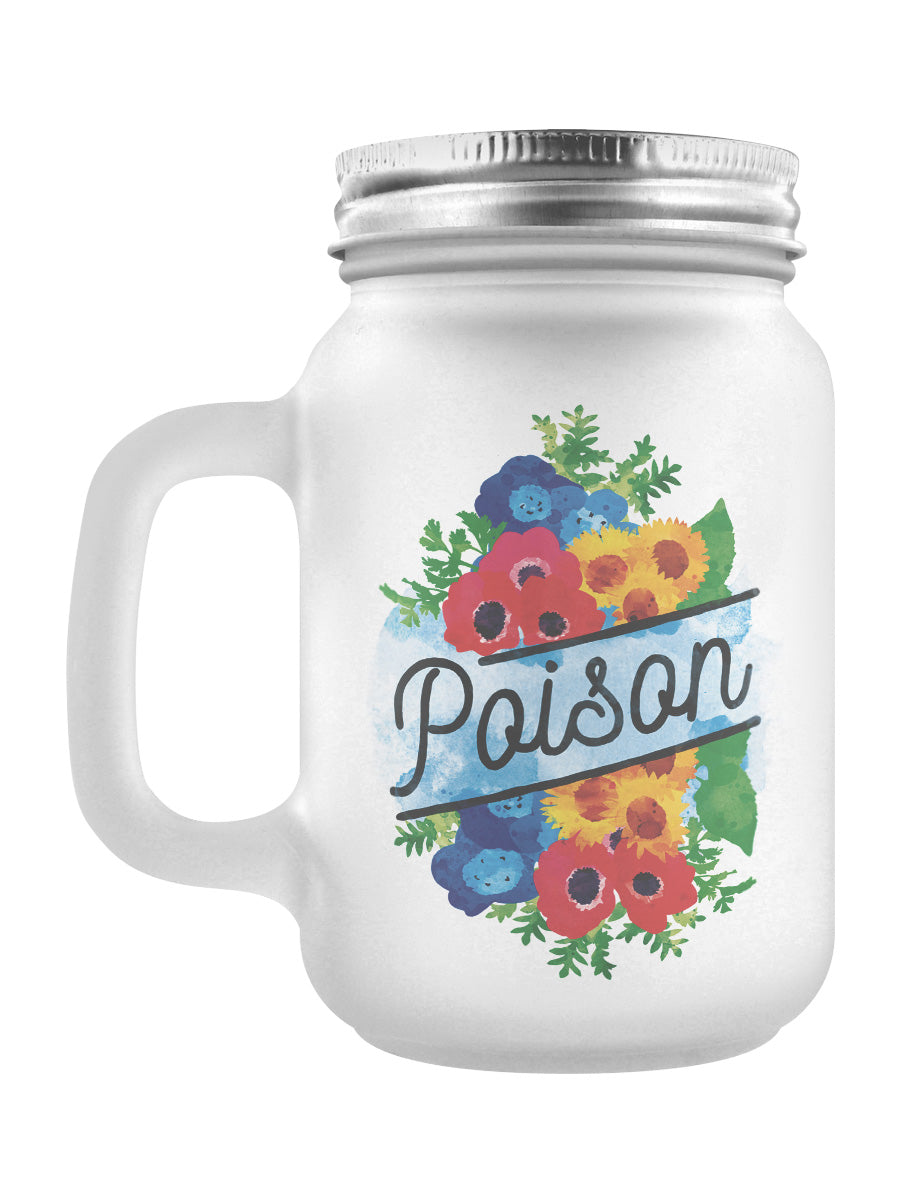 Deadly Detox Poison Frosted Mason Jar Drinking Glass