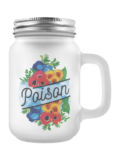 Deadly Detox Poison Frosted Mason Jar Drinking Glass