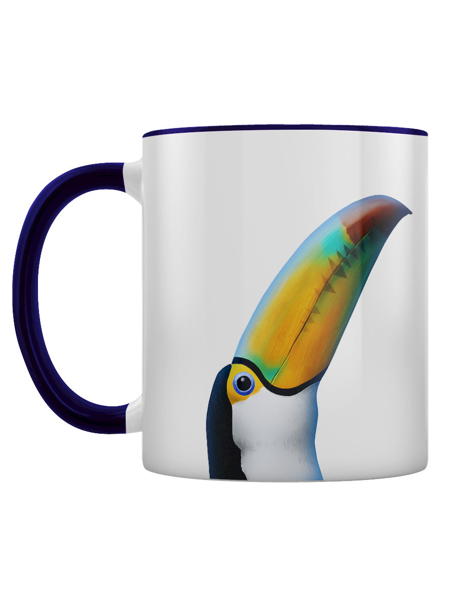 Inquisitive Creatures Toucan Blue Handle Mug