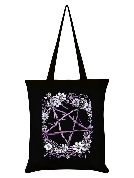 Pagan Pentagram Black Tote Bag