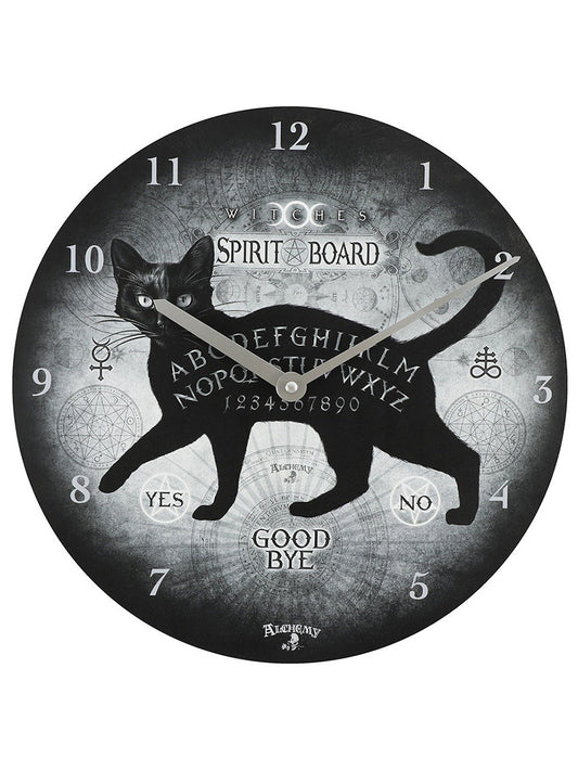 Alchemy Black Cat Spirit Board Wall Clock