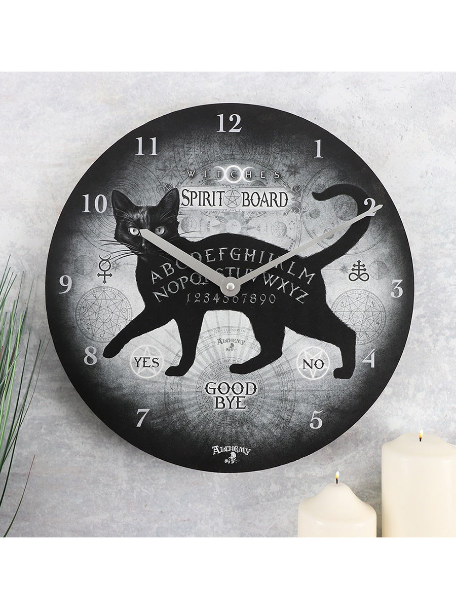 Alchemy Black Cat Spirit Board Wall Clock