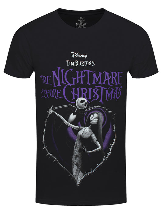 Nightmare Before Christmas Purple Heart Unisex black T-Shirt