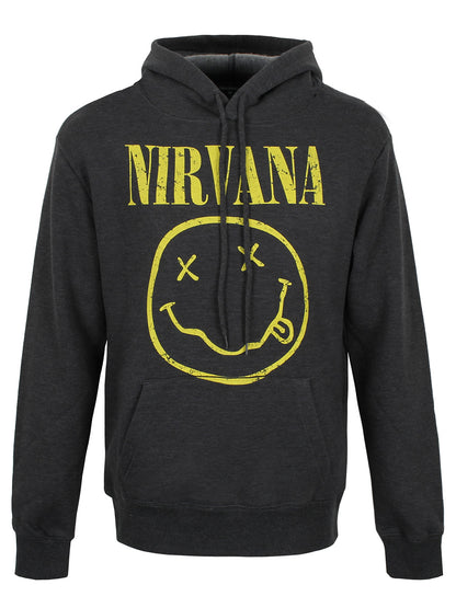Nirvana Men's Charcoal Grey Pullover Hoodie