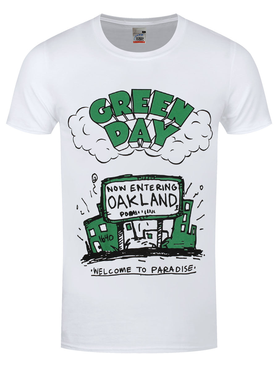 Green Day Welcome To Paradise Men's White T-Shirt