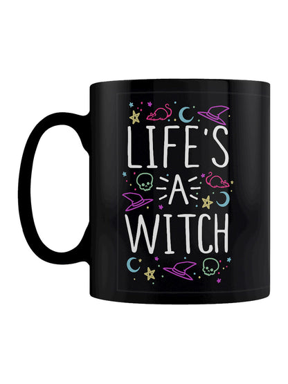 Life's A Witch Black Mug