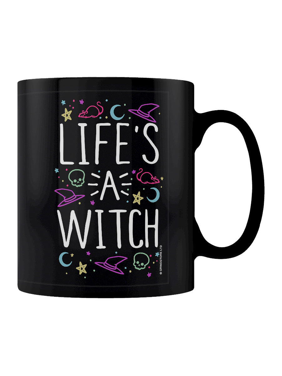 Life's A Witch Black Mug