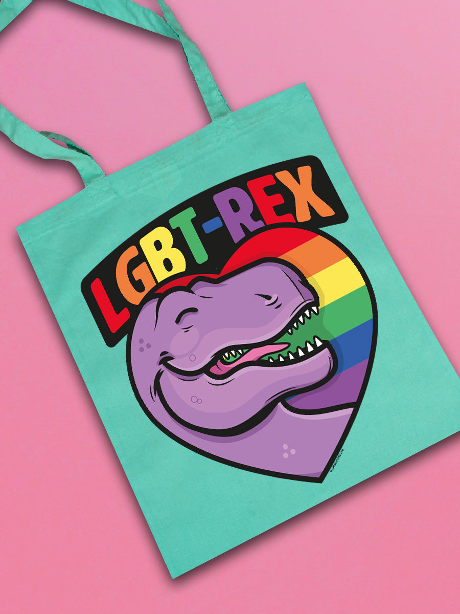 LGBT-Rex Mint Green Tote Bag