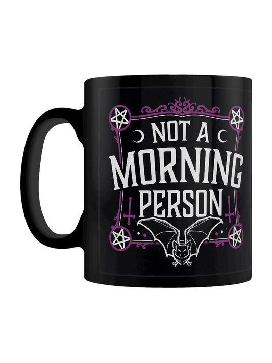 Not A Morning Person Black Mug