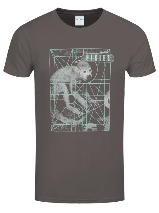 Pixies Monkey Grid Men's Charcoal T-Shirt
