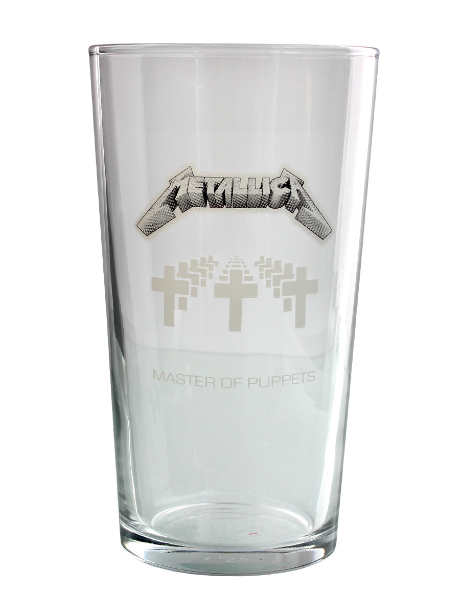 Metallica Master Of Puppets Drinking Glass