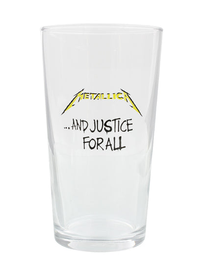 Metallica And Justice For All Drinking Glass