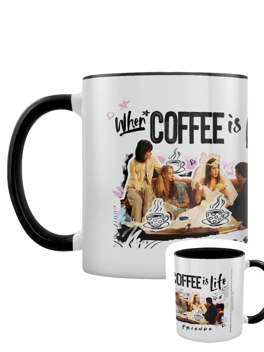 Friends Coffee is Life Black Coloured Inner Mug