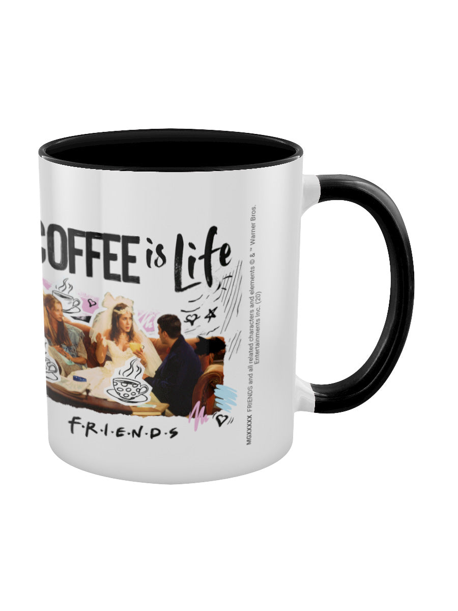 Friends Coffee is Life Black Coloured Inner Mug