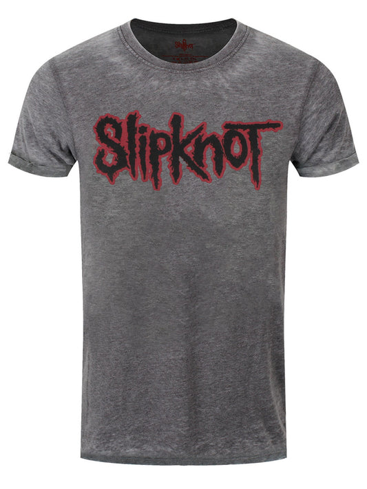 Slipknot Logo Burnout Men's Charcoal T-Shirt