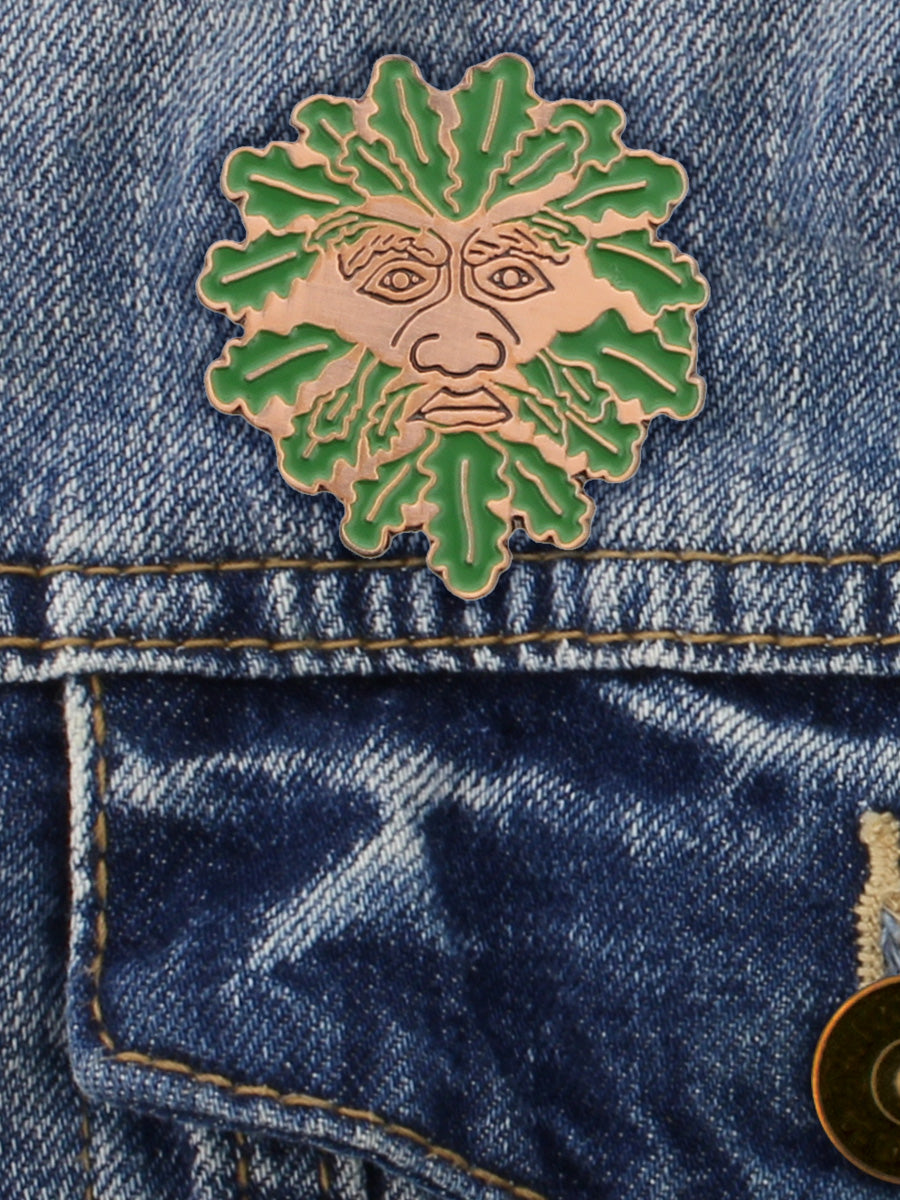 Green Man Pin Badge