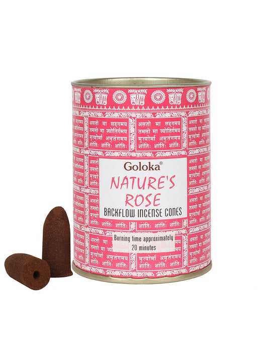 Goloka Rose Backflow Incense Cones