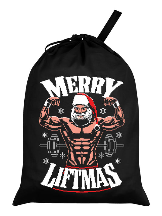 Merry Liftmas Black Santa Sack