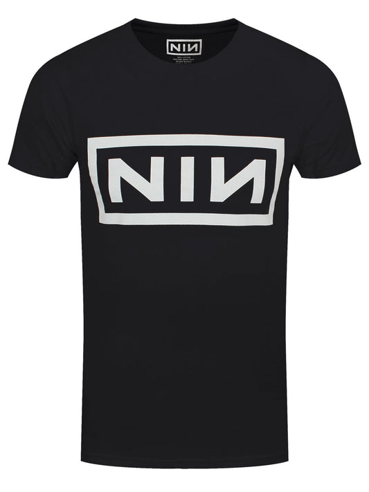 Nine Inch Nails Classic White Logo Men's Black T-shirt