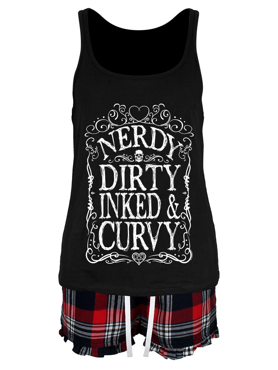 Nerdy Dirty Inked & Curvy Ladies Short Pyjama Set