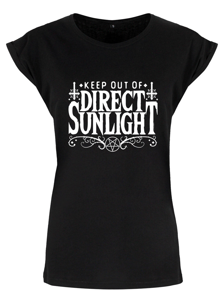 Keep Out Of Direct Sunlight Ladies Black Premium T-Shirt