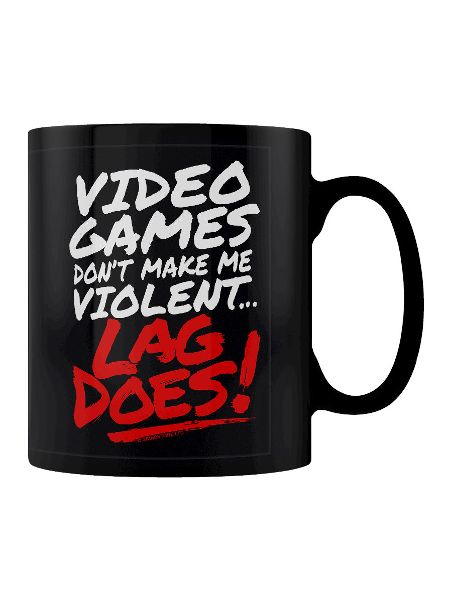 Video Games Don't Make Me Violent Black Mug