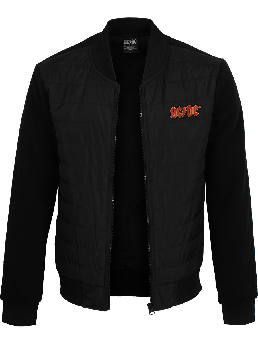AC/DC Logo Men's Black Quilted Jacket