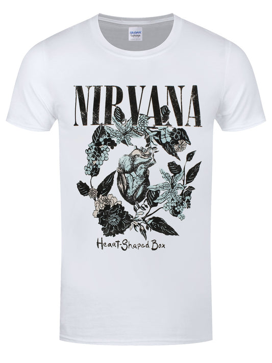 Nirvana Heart-Shaped Box Men's White T-Shirt