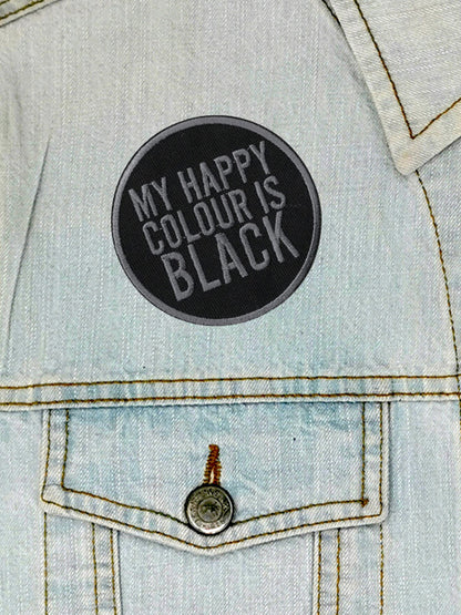 My Happy Colour Is Black Patch