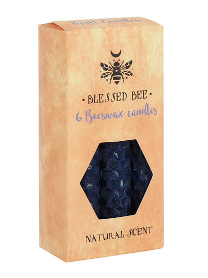 Blessed Bee Blue Beeswax Spell Candles - Protection & Wisdom