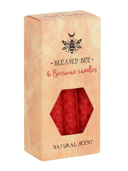 Blessed Bee Red Beeswax Spell Candles - Love & Courage