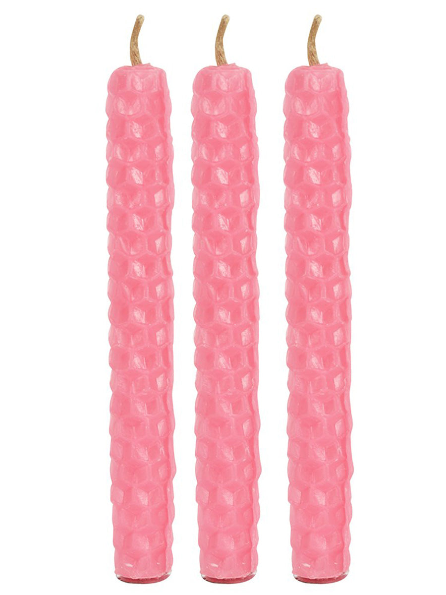 Blessed Bee Pink Beeswax Spell Candles - Love & Friendship