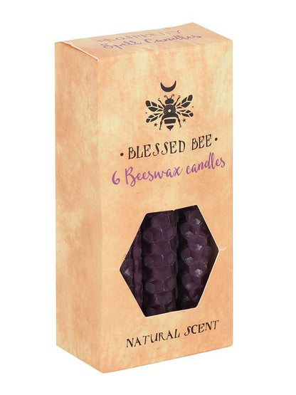 Blessed Bee Purple Beeswax Spell Candles - Prosperity & Overcoming Obstacles