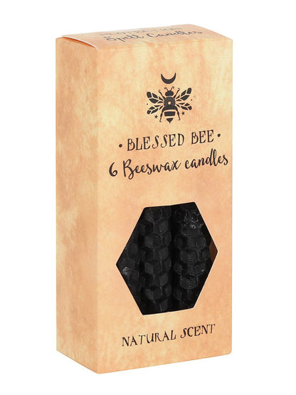Blessed Bee Black Beeswax Spell Candles - Protection & Banishing Negativity