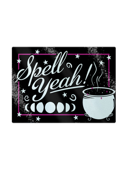 Spell Yeah! Small Glass Chopping Board