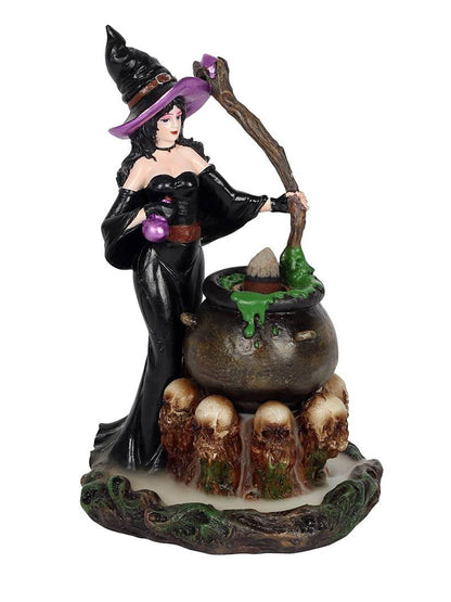 Witch With Cauldron Backflow Incense Holder