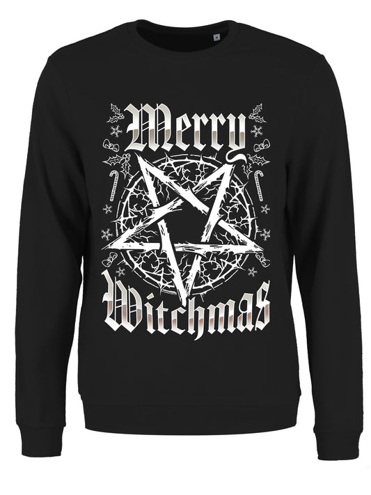 Merry Witchmas Ladies Black Christmas Jumper