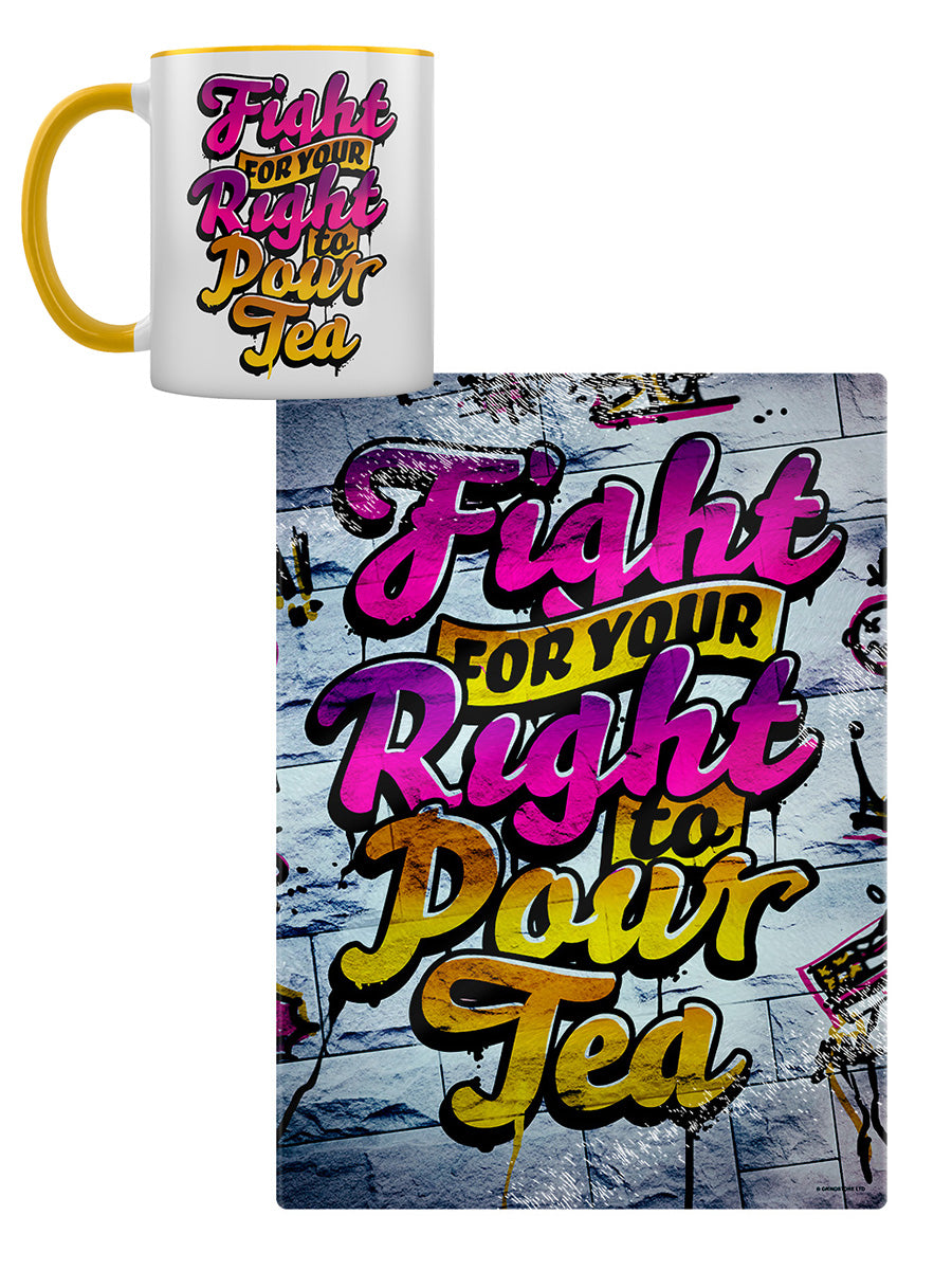 Fight For Your Right To Pour Tea Mug & Chopping Board Set