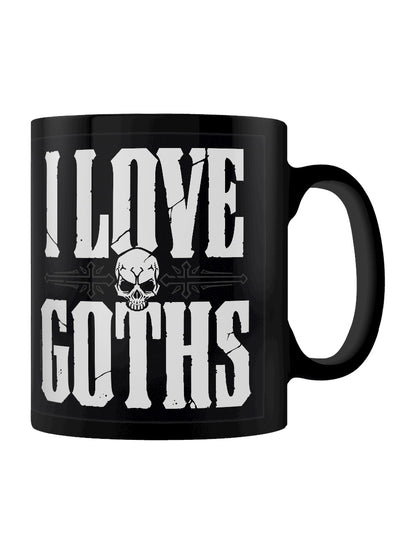 I Love Goths & I Am A Goth Black Mugs - Set Of 2