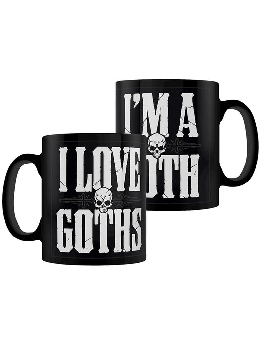 I Love Goths & I Am A Goth Black Mugs - Set Of 2