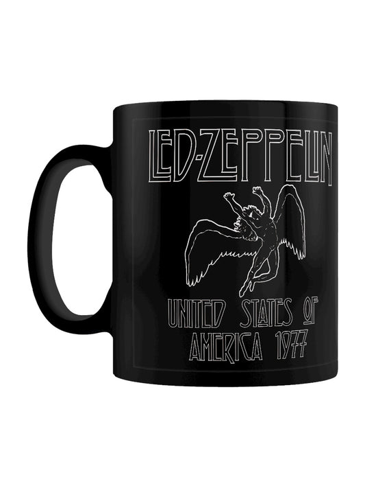 Led Zeppelin Icarus Black Coffee Mug