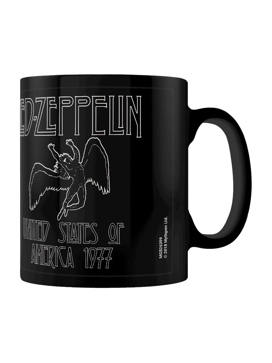 Led Zeppelin Icarus Black Coffee Mug
