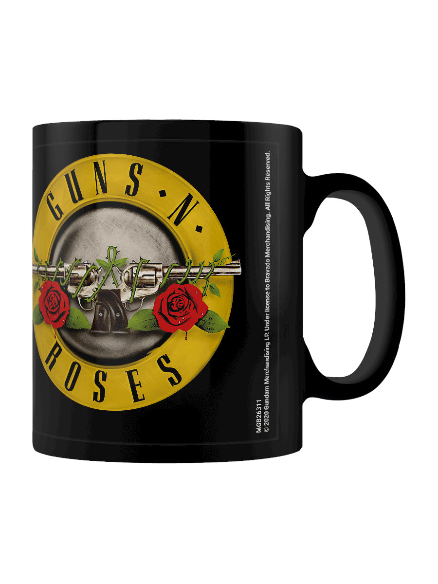 Guns N' Roses Bullet Logo Black Coffee Mug