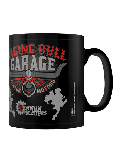 Cannon Busters Raging Bull Garage Black Coffee Mug