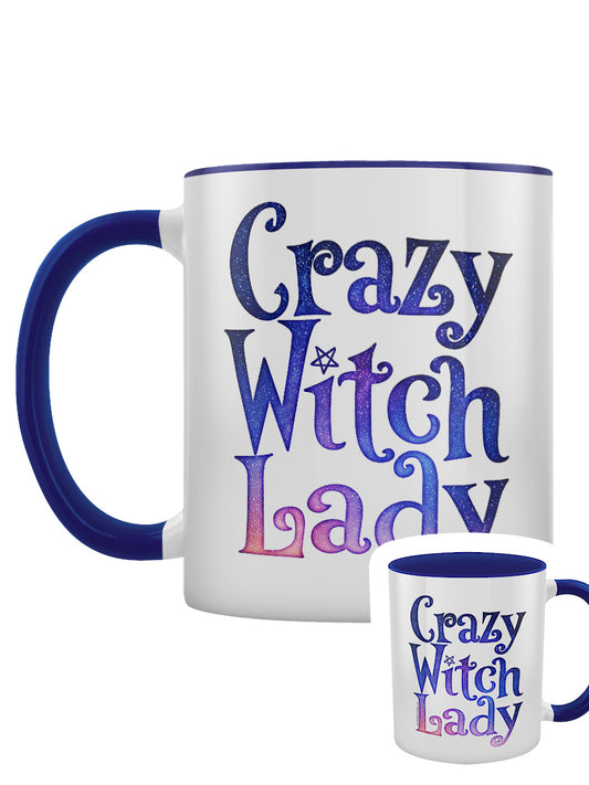 Crazy Witch Lady Blue Inner 2-Tone Mug