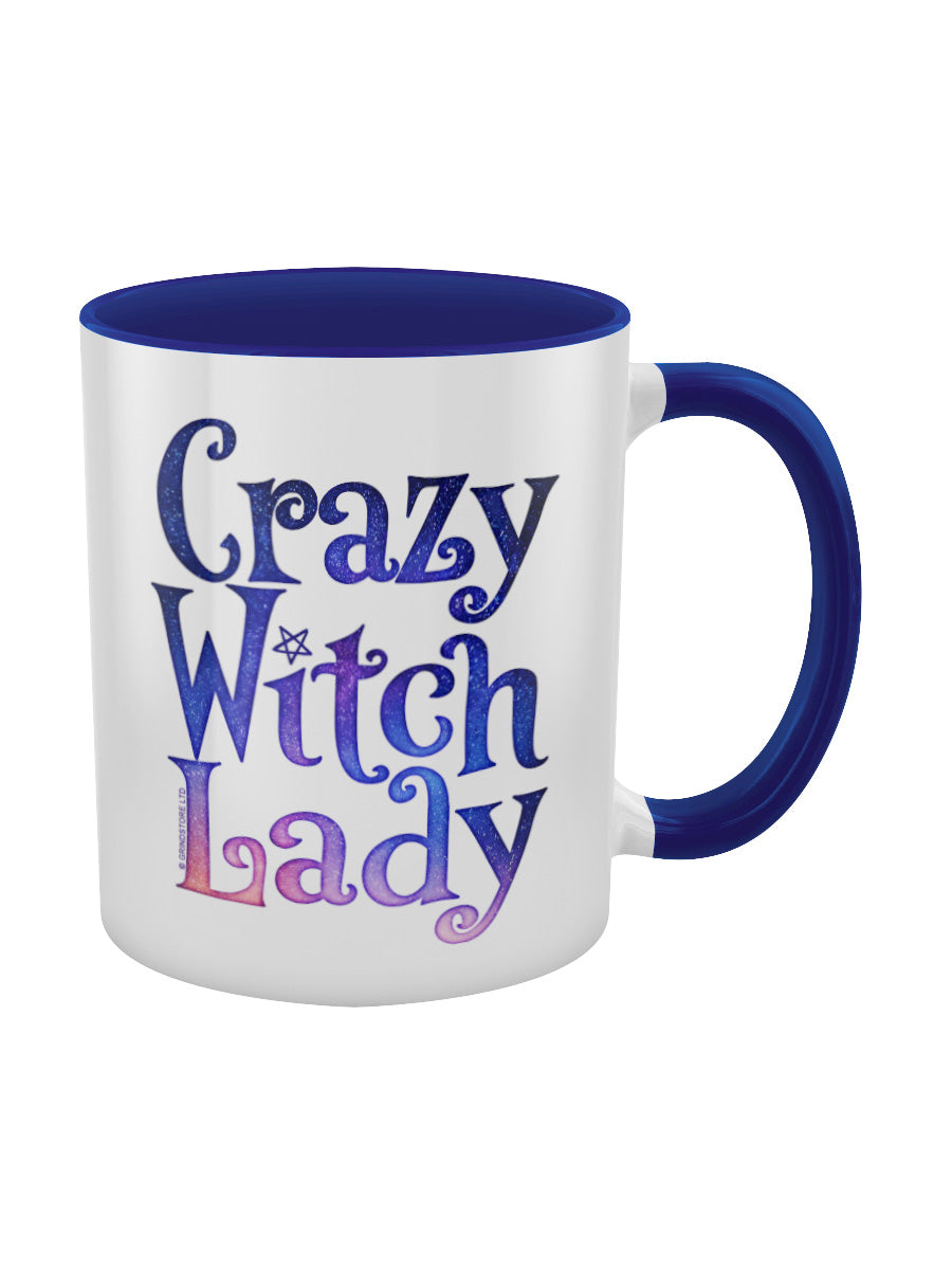 Crazy Witch Lady Blue Inner 2-Tone Mug