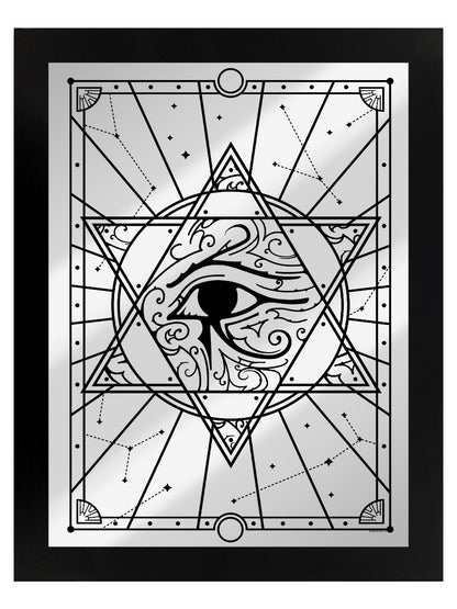 All Seeing Eye Mirrored Tin Sign